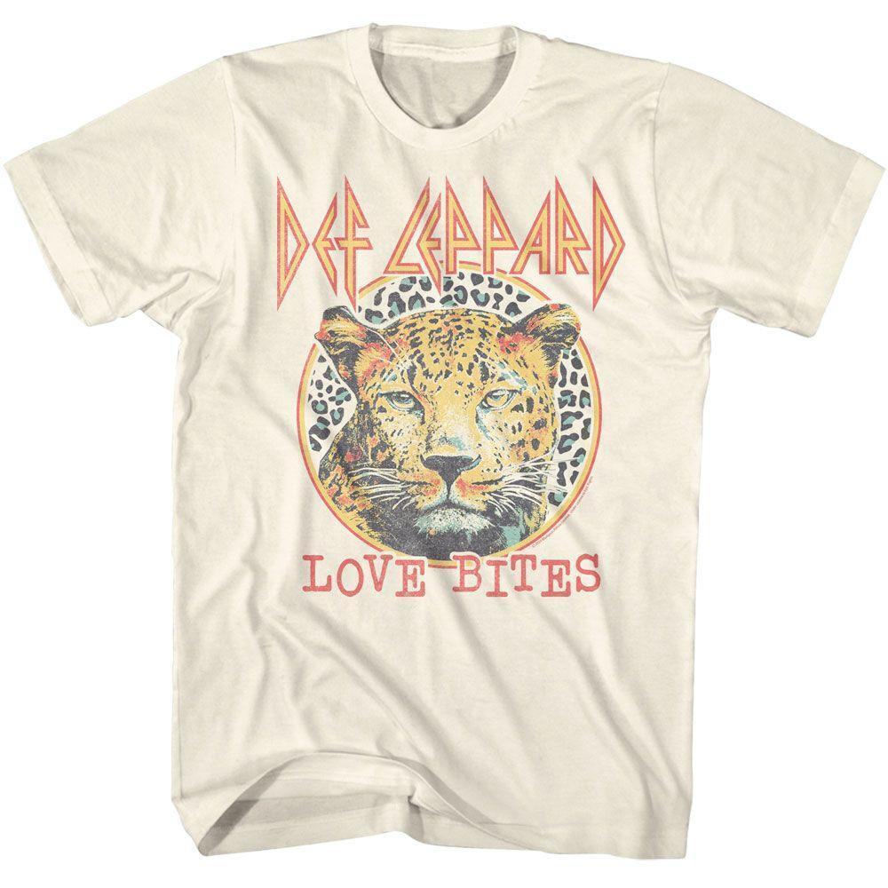 Def Leppard Classic Love Bites Natural Adult T Shirt